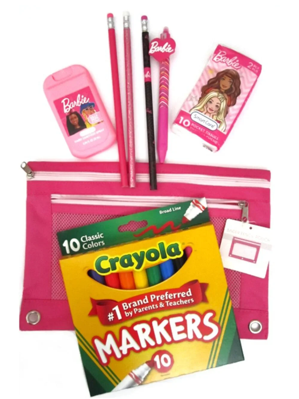 Barbie & Friends Backpack Lunch Bag Water Bottle & School Supplies NEW